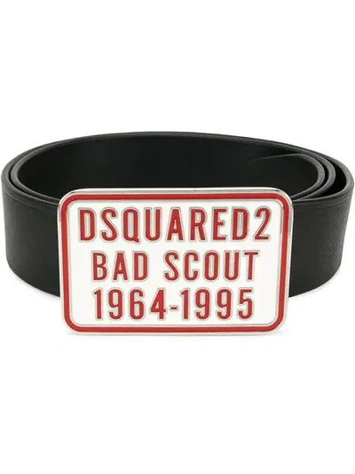 Shop Dsquared2 Bad Scout Buckle Belt In Black