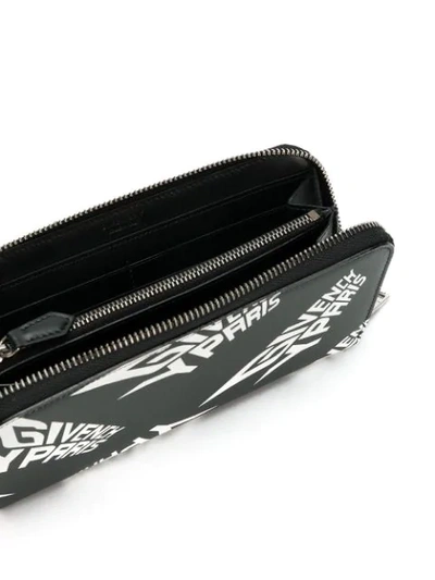 GIVENCHY LOGO PRINT WALLET - 黑色