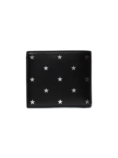 Shop Saint Laurent East/west Star Print Bi-fold Wallet In Black