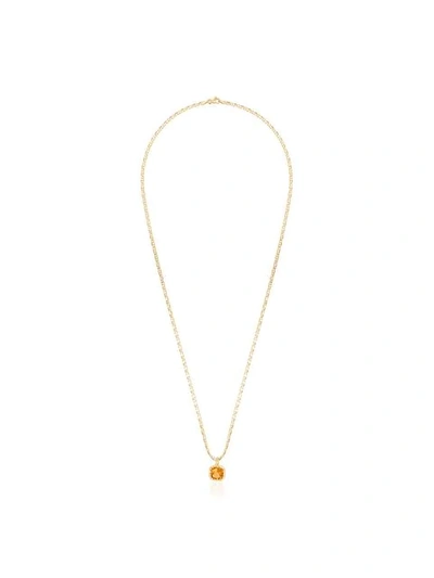 Shop Anais Rheiner 18k Gold And Orange Citrine Pendant Necklace