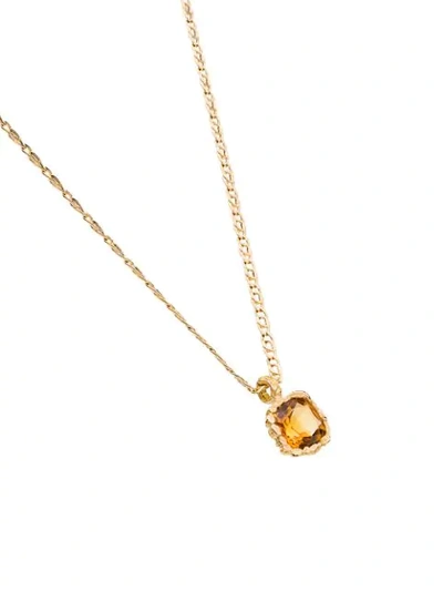 Shop Anais Rheiner 18k Gold And Orange Citrine Pendant Necklace
