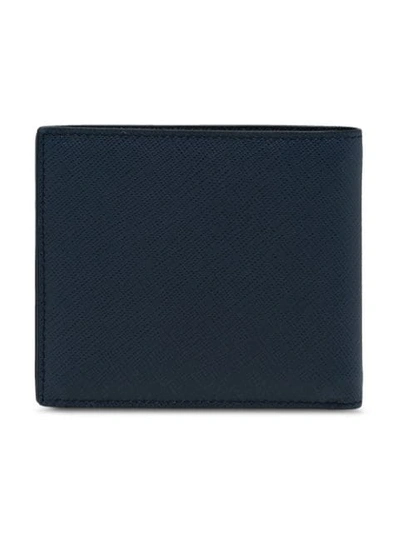 Shop Prada Saffiano Wallet - Blue