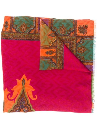 Shop Etro Paisley Print Scarf - Red