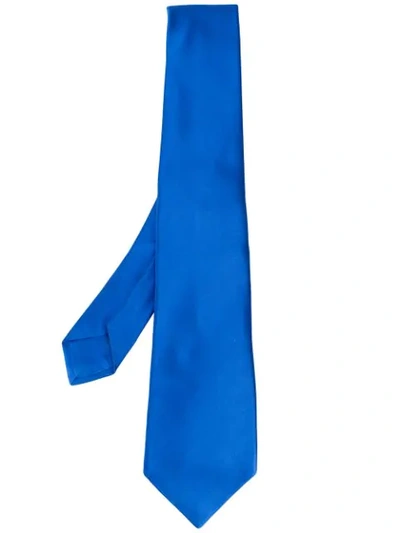 Shop Kiton Silk Tie - Blue