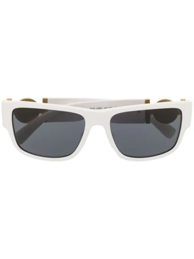 Shop Versace Tinted Square Sunglasses In White