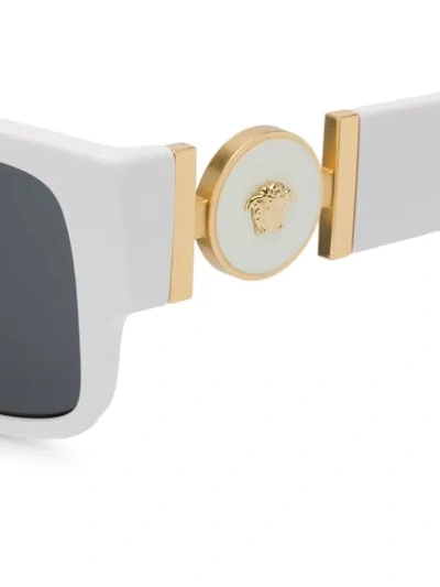 Shop Versace Tinted Square Sunglasses In White