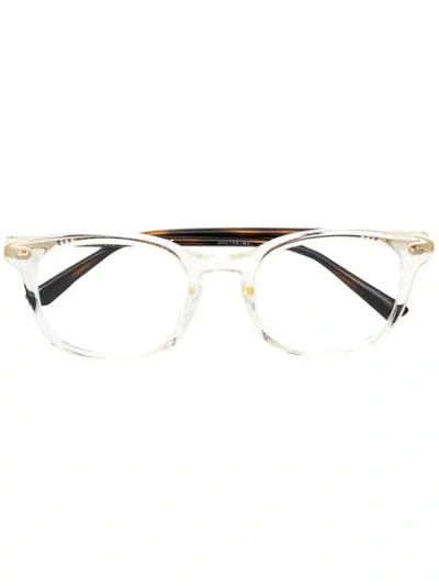 Shop Gucci Eyewear Square Frame Glasses - Neutrals