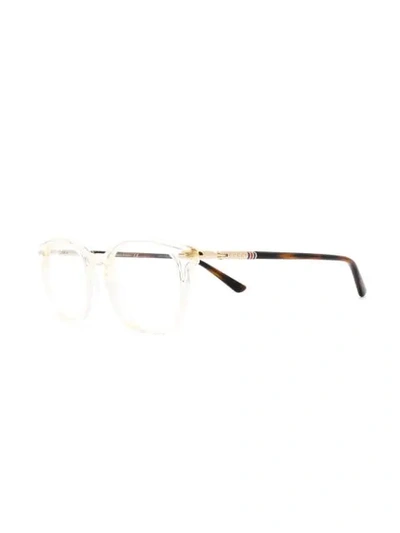 Shop Gucci Eyewear Square Frame Glasses - Neutrals