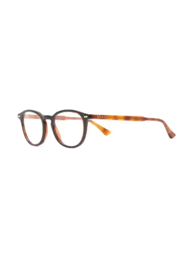 Shop Gucci Pantos-frame Glasses In Brown