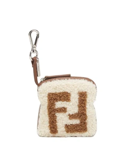 Shop Fendi Ff Logo Key Ring In White