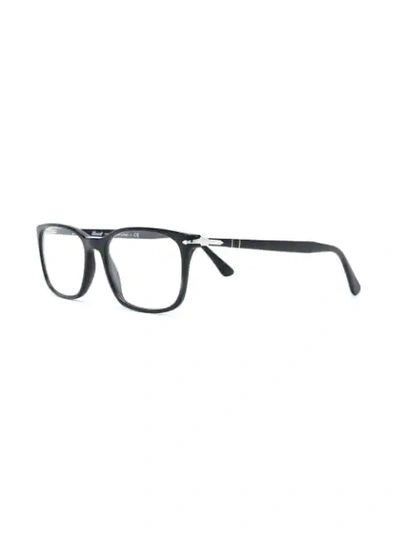 Persol Rectangular Glasses In Black