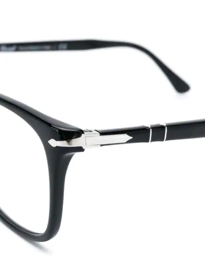 Persol Rectangular Glasses In Black
