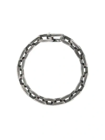 Shop M Cohen The 10mm Equinox Link Bracelet In Silver