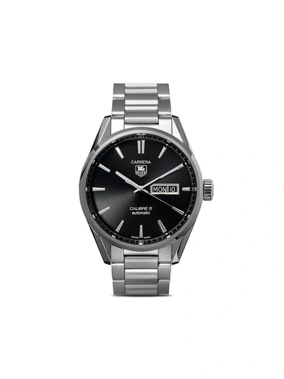 Shop Tag Heuer Carrera Calibre 5 Day-date 41mm In Black