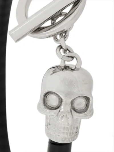 Shop Alexander Mcqueen Skull Detail Bracelet In Black