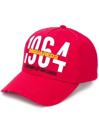 Shop Dsquared2 1964 Baseball Cap In Red