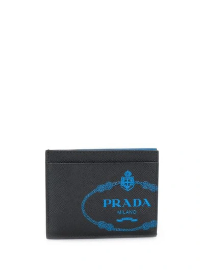 Shop Prada Milano Logo Cardholder - Black