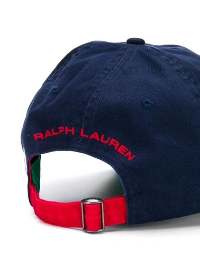 Shop Polo Ralph Lauren Polo Sport Embroidered Baseball Cap In Blue