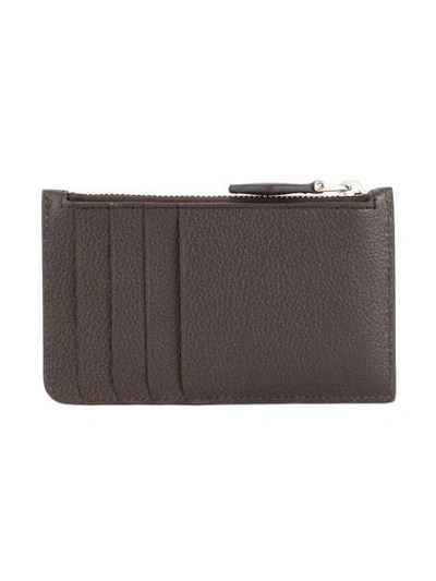 Shop Tod's Zipped Cardholder In Brown