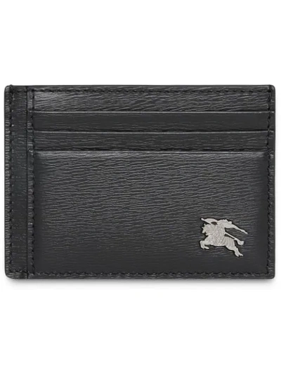 Shop Burberry London Leather Money Clip Card Case In Black