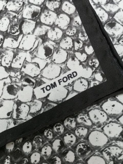 Shop Tom Ford Snakeskin Print Scarf - Black