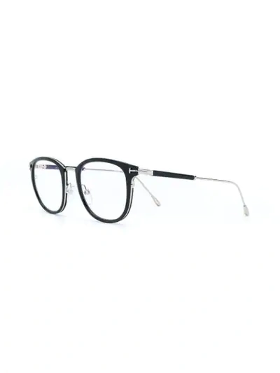 Shop Tom Ford Eyewear Round Frame Glasses - Black