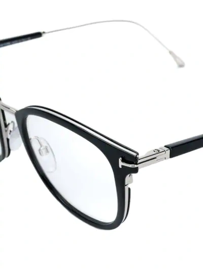 Shop Tom Ford Eyewear Round Frame Glasses - Black