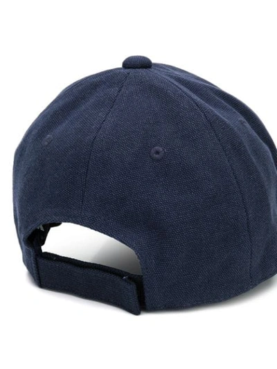Shop Emporio Armani Logo Hat In Blue