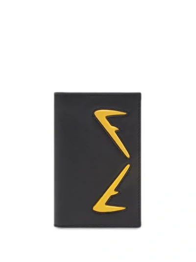 Shop Fendi Vertical Card Case In Black