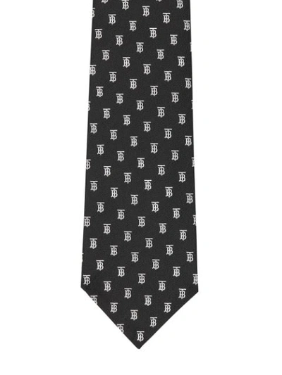 Shop Burberry Classic Cut Monogram Motif Silk Jacquard Tie In Black
