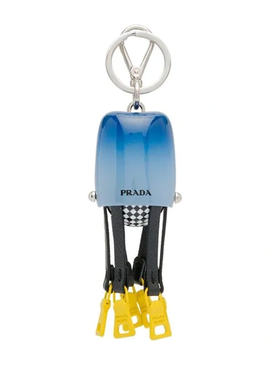 Shop Prada Malia Scuba Keychain Trick In Blue