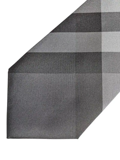 Shop Burberry Check Twill Tie - Grey