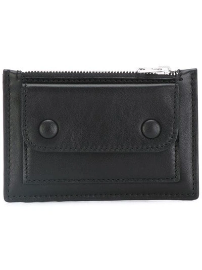 Shop Ami Alexandre Mattiussi Zipped Cardholder - Black