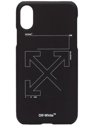 OFF-WHITE IPHONE X LOGO CASE - 黑色