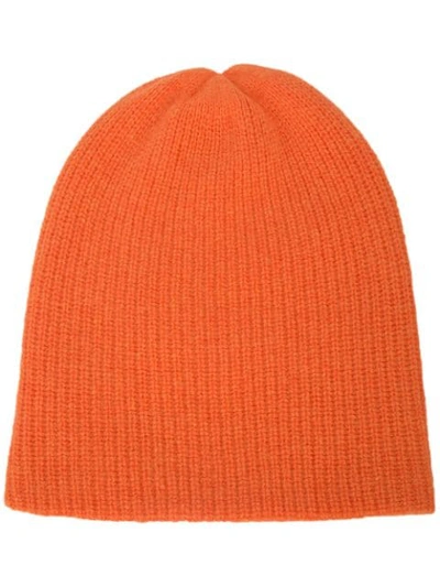 Shop The Elder Statesman Soft Knit Beanie In Orange