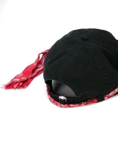 Shop Palm Angels Scarf Tied Baseball Cap In Black