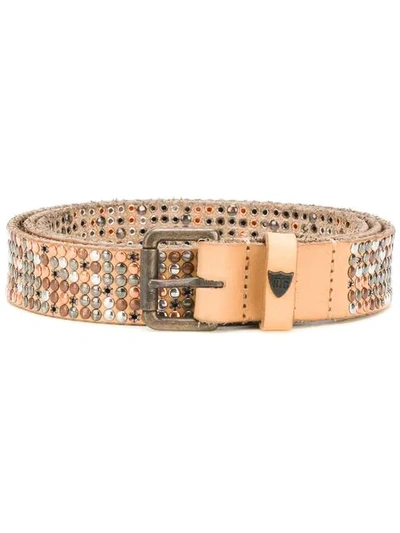 Shop Htc Los Angeles Studded Belt In Neutrals
