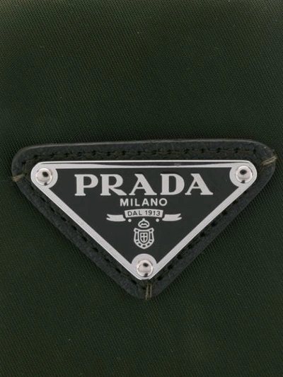 Shop Prada Logo Plaque Tie In F0161 Militare