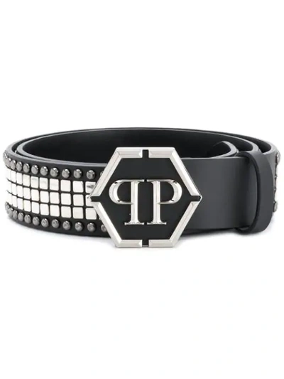 Shop Philipp Plein Studded Belt In Black