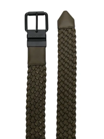 Shop Bottega Veneta Woven Belt In Brown