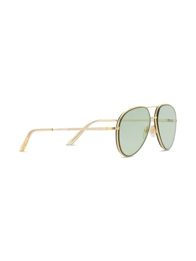 Shop Gucci Pilot-frame Metal Sunglasses In Metallic