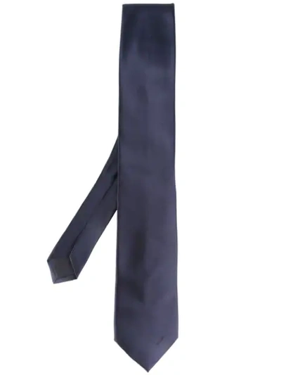 Shop Prada Plain Tie In Blue