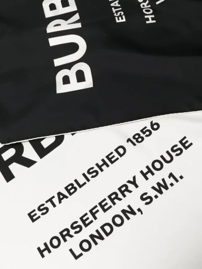 Shop Burberry Logo Print Scarf In Black