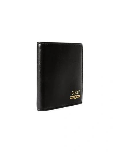 Shop Gucci Leather Wallet With  Logo In Black