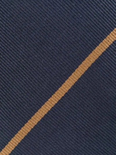 Shop Brunello Cucinelli Striped Tie In Cy299 Blu Navy