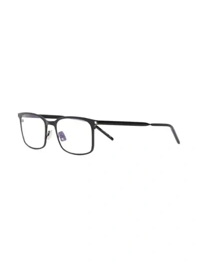 Shop Saint Laurent Rectangular Shaped Glasses In Black
