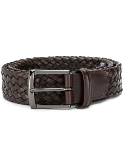 Shop Anderson's Woven Belt In Brown