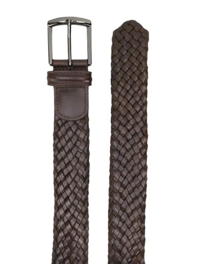 Shop Anderson's Woven Belt In Brown