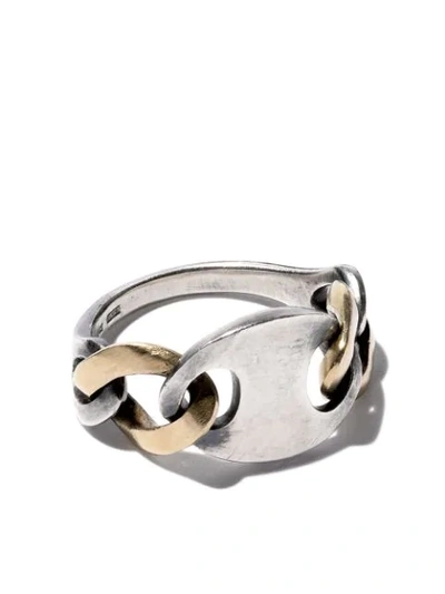 Shop Hum Chain Link Ring In Silver