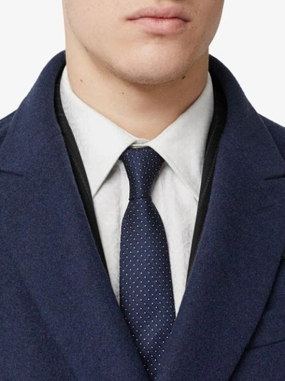 Burberry Classic Cut Monogram Motif Silk Jacquard Tie In Navy